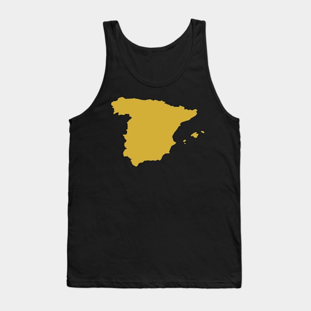 Map of spain Tank Top by Wordandart